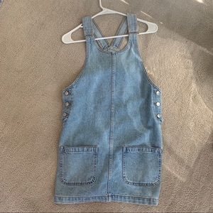 Topshop Jean Overall Dress, size 4
